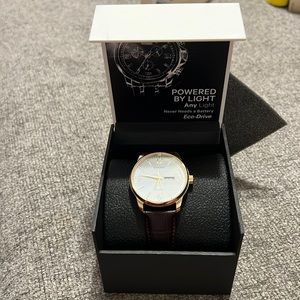 Brand New Citizen Men Brown leather Band Watch